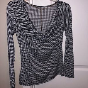 Black and White Michael Kors Long Sleeve